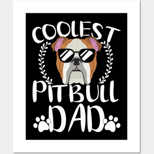 Glasses coolest pitbull dad dog papa Posters and Art